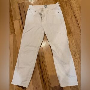 Jcrew Cream Cords Petite slim straight